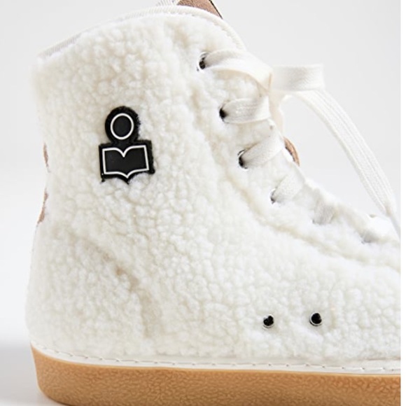 Isabel Marant Fake Fur Logo Sneaker FR39/40 FINAL PRICE NO OFFERS shearling - Picture 6 of 7